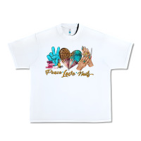 White peace love nails bbs Urban Heavy Tee - BundleAndBundleShop