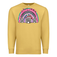 Antique Gold Easter bunny rainbow Premium Sweatshirt - OliviaCreatesArt