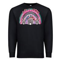 Black Easter bunny rainbow Premium Sweatshirt - OliviaCreatesArt