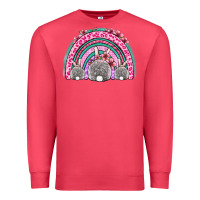 Cardinal Easter bunny rainbow Premium Sweatshirt - OliviaCreatesArt
