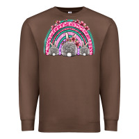 Chestnut Easter bunny rainbow Premium Sweatshirt - OliviaCreatesArt