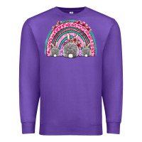 Purple Easter bunny rainbow Premium Sweatshirt - OliviaCreatesArt