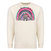 Sandshell Easter bunny rainbow Premium Sweatshirt - OliviaCreatesArt
