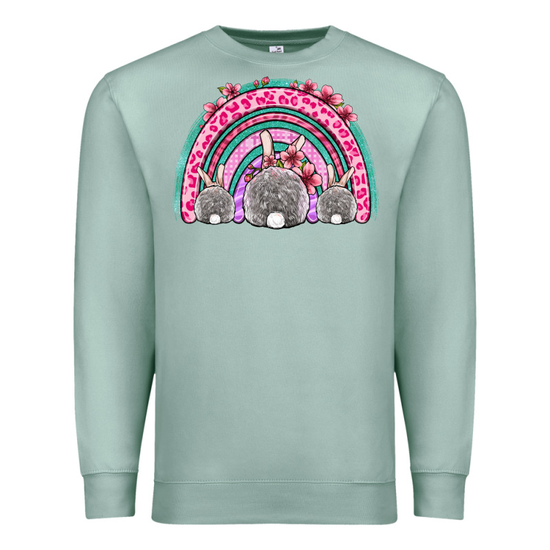 Easter Bunny Rainbow Premium Sweatshirt by OliviaCreatesArt | Teevron
