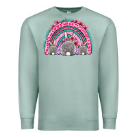 Seafoam Easter bunny rainbow Premium Sweatshirt - OliviaCreatesArt