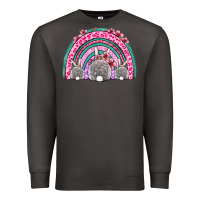 Smoke Easter bunny rainbow Premium Sweatshirt - OliviaCreatesArt