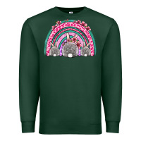 Sports Green Easter bunny rainbow Premium Sweatshirt - OliviaCreatesArt
