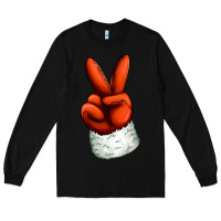 Black Christmas peace hand Long Sleeve Tee - Jasminsmagicworld
