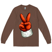 Chestnut Christmas peace hand Long Sleeve Tee - Jasminsmagicworld