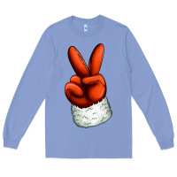 Colony Blue Christmas peace hand Long Sleeve Tee - Jasminsmagicworld
