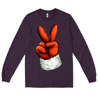 Plum Christmas peace hand Long Sleeve Tee - Jasminsmagicworld