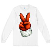 White Christmas peace hand Long Sleeve Tee - Jasminsmagicworld
