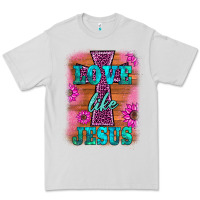 Dove Grey love like jesus Premium Tee - BarkalooDesign