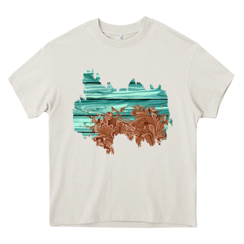 Wood Leather Patch Heavy Core Tee by AdoDesignShop | Teevron