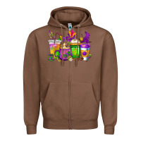 Chestnut mardi gras coffee cups cowgirl Zipper Hoodie - CowGirlArtShop