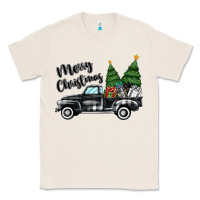 Natural merry christmas truck Classic Tee - MaliasSmallBusiness