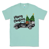 Seafoam merry christmas truck Classic Tee - MaliasSmallBusiness