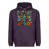 Plum western free bird Heavyweight Hoodie - OliviaCreatesArt
