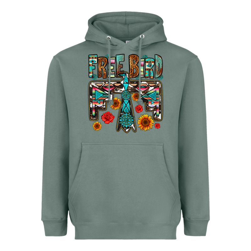 Western Free Bird Heavyweight Hoodie by OliviaCreatesArt | Teevron