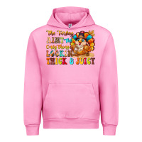Fuchsia Pink thanksgiving turkey humor Urban Hoodie - CowhideDigitalArt