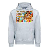 Heather Grey thanksgiving turkey humor Urban Hoodie - CowhideDigitalArt