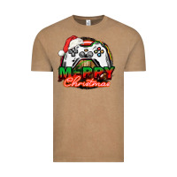 Vintage Coffee Gamer Merry Christmas Vintage Tee - NancyCooperArtShop