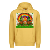 Antique Gold St. Patrick's Day gnomies tumbler Premium Hoodie - HowdyJamesFarm