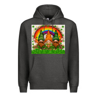 Charcoal Heather St. Patrick's Day gnomies tumbler Premium Hoodie - HowdyJamesFarm