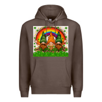 Coffee St. Patrick's Day gnomies tumbler Premium Hoodie - HowdyJamesFarm