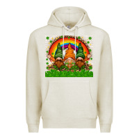 Oatmeal Heather St. Patrick's Day gnomies tumbler Premium Hoodie - HowdyJamesFarm