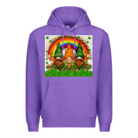 Purple St. Patrick's Day gnomies tumbler Premium Hoodie - HowdyJamesFarm