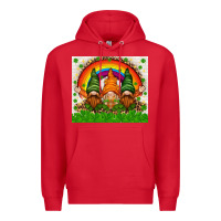 Red St. Patrick's Day gnomies tumbler Premium Hoodie - HowdyJamesFarm