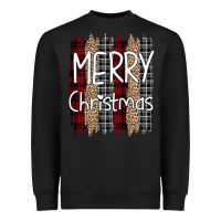 Black Merry Christmas Leopard Heavyweight Sweatshirt - Bettercallsaul