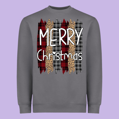Merry Christmas Leopard Heavyweight Sweatshirt Designed By Bettercallsaul