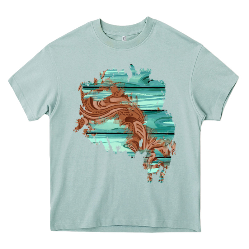 Wood Leather Patch Heavy Core Tee by AdoDesignShop | Teevron