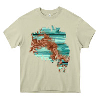 Mossy wood leather patch Heavy Core Tee - AdoDesignShop