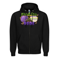 Black mardi gras dude Zipper Hoodie - CowGirlArtShop