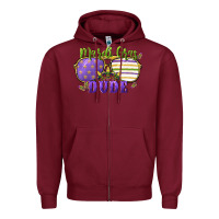 Burgundy mardi gras dude Zipper Hoodie - CowGirlArtShop