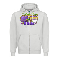 Dove Grey mardi gras dude Zipper Hoodie - CowGirlArtShop