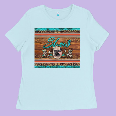Show Mom Aztec Cowhide Leopard Heifer Ladies Tee Designed By Artiststas