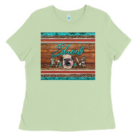 Matcha show mom aztec cowhide leopard heifer Ladies Tee - Artiststas