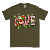 Army Green love christmas deer Classic Tee - MaliasSmallBusiness