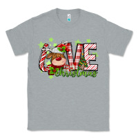Heather Grey love christmas deer Classic Tee - MaliasSmallBusiness
