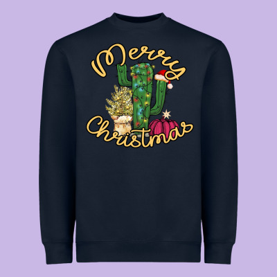 Merry Christmas Cactus Heavyweight Sweatshirt Designed By Bettercallsaul