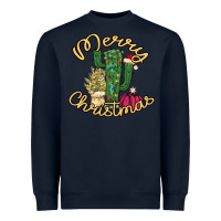 Navy Merry Christmas Cactus Heavyweight Sweatshirt - Bettercallsaul