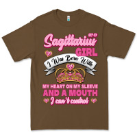 Cacao As A Sagittarius Girl I Was Born With My Heart On My Sleeve And  Mouth Premium Tee - Jasminsmagicworld