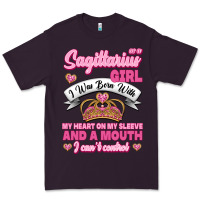 As A Sagittarius Girl I Was Born With My Heart On My Sleeve And  Mouth Premium Tee | Teevron