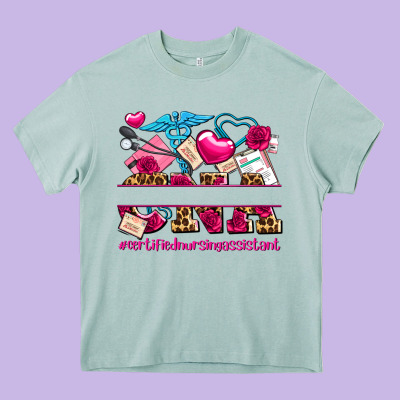Valentines Day Cna Certified Nursing Assistant Heavy Core Tee Designed By Adodesignshop