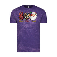 Cloud Purple Peace love Christmas Vintage Tee - NancyCooperArtShop