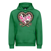 Emerald western cowhide heart Urban Hoodie - CowhideDigitalArt
